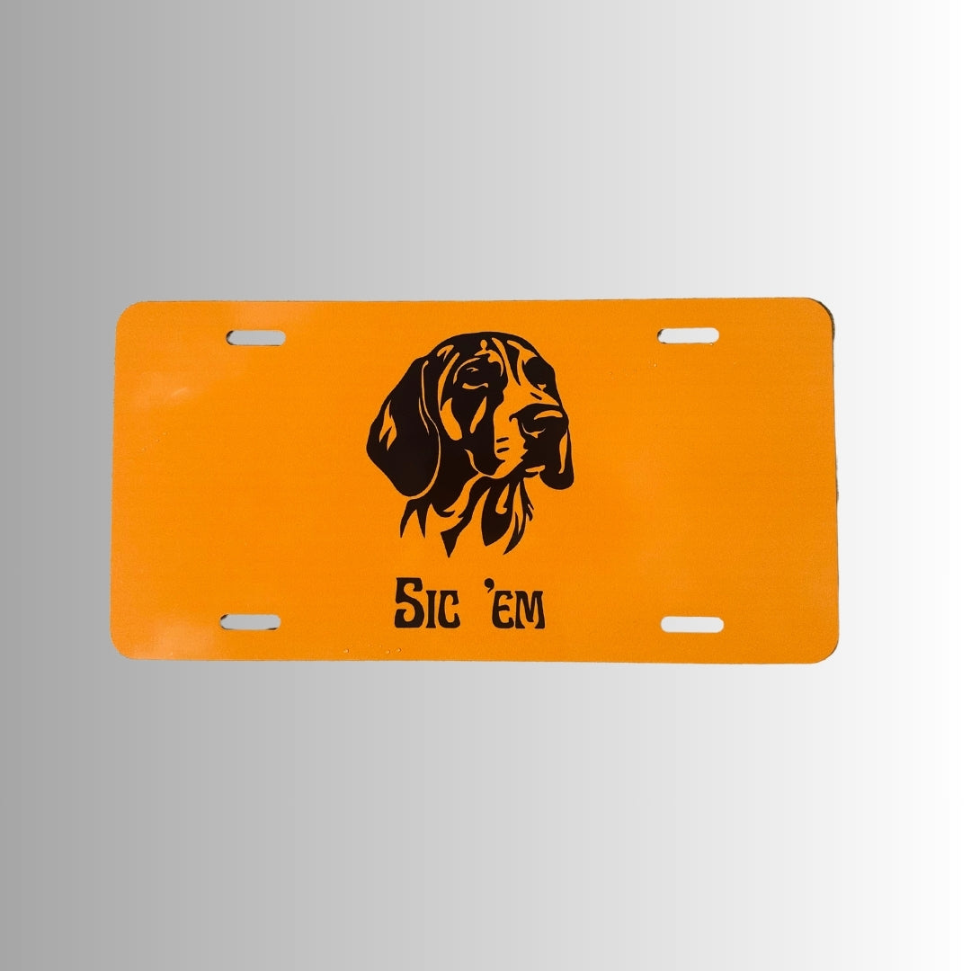 Sic ‘Em License Plate
