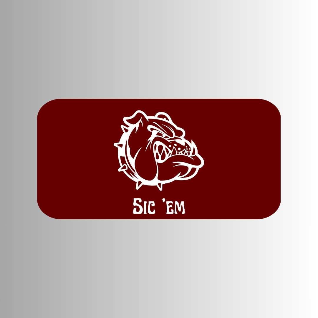Sic 'Em Bulldog Plate